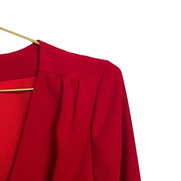 J. Crew 365 Crepe Wrap Dress Red Size 0 - Picture 3 of 10